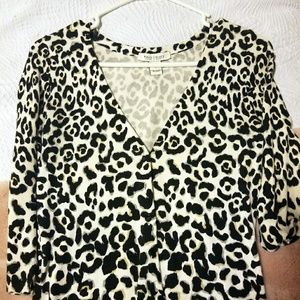 White house black market cheetah print cardigan
